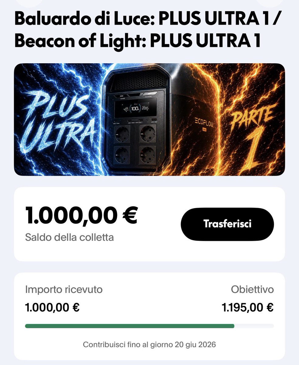 sashathehedgie's tweet photo. BEACON OF LIGHT // PLUS ULTRA - WE'RE AT €1,000! 💰

We're officially €195 away from our goal! Help me close it so I can order the EcoFlow.

🅿️🅿️ https://t.co/fQkWnJBVxg
💰 https://t.co/yFAbAZD8KK

#NAFO #Ukraine #StandWithUkraine #Italy #SlavaUkraini #FNDRUA https://t.co/RlV7B3XPbZ