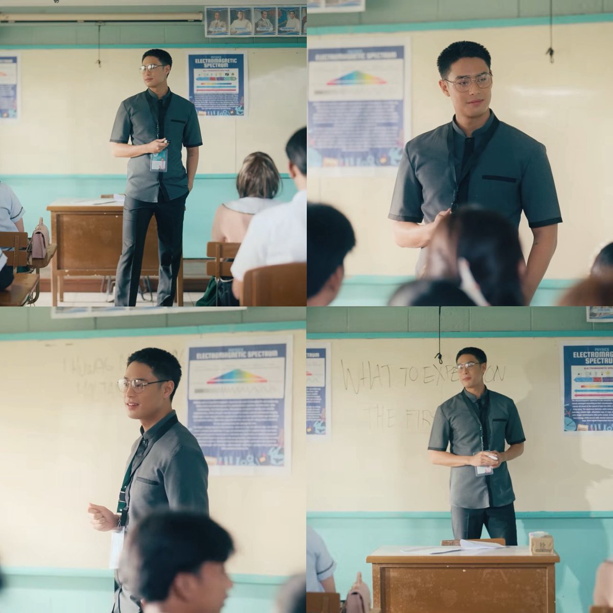 donnyfication's tweet photo. Eto yung sir na crush ng lahat ng students e 😍😭 Grabe ka sir donato!!!! @donnypangilinan 

Love how Donny also embodied the mannerisms and tone of speaking ng teachers. Ang galing!!!! 

#FirstDayHigh 
#EsnyrFirstDayHighEpisode 
#DonnyPangilinan #DonBelle https://t.co/CZ7dwlbQwF