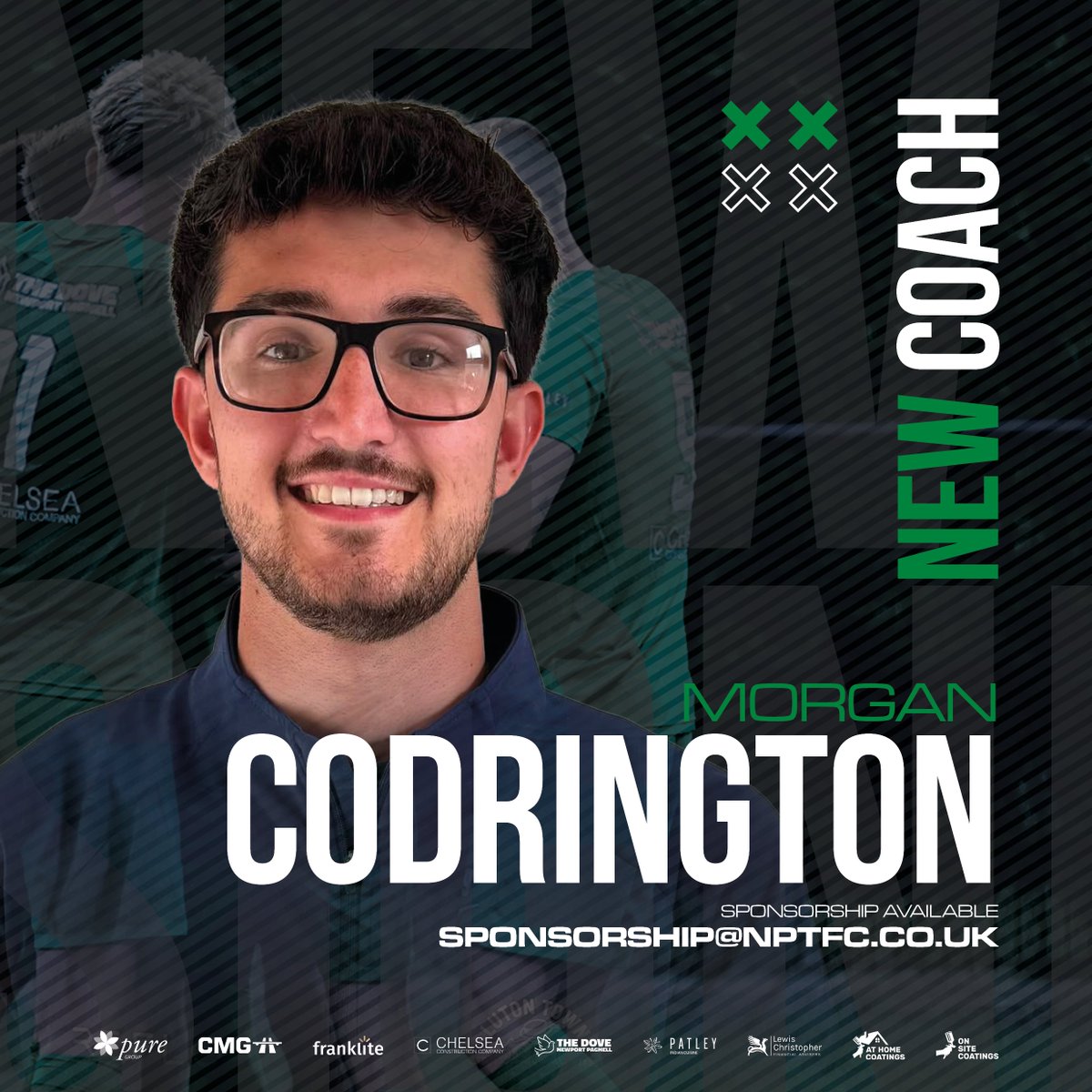 nptfc's tweet photo. 🟢🦢 WELCOME, MORGAN! 🟢🦢

We're delighted to welcome Morgan Codrington to our U23 and U18 coaching team.

Welcome to the Swans! 💚

#NPTFC #NewportPagnellTown #UpTheSwans #U23s #YouthDevelopment #FootballCoaching https://t.co/wtQtXYixsY