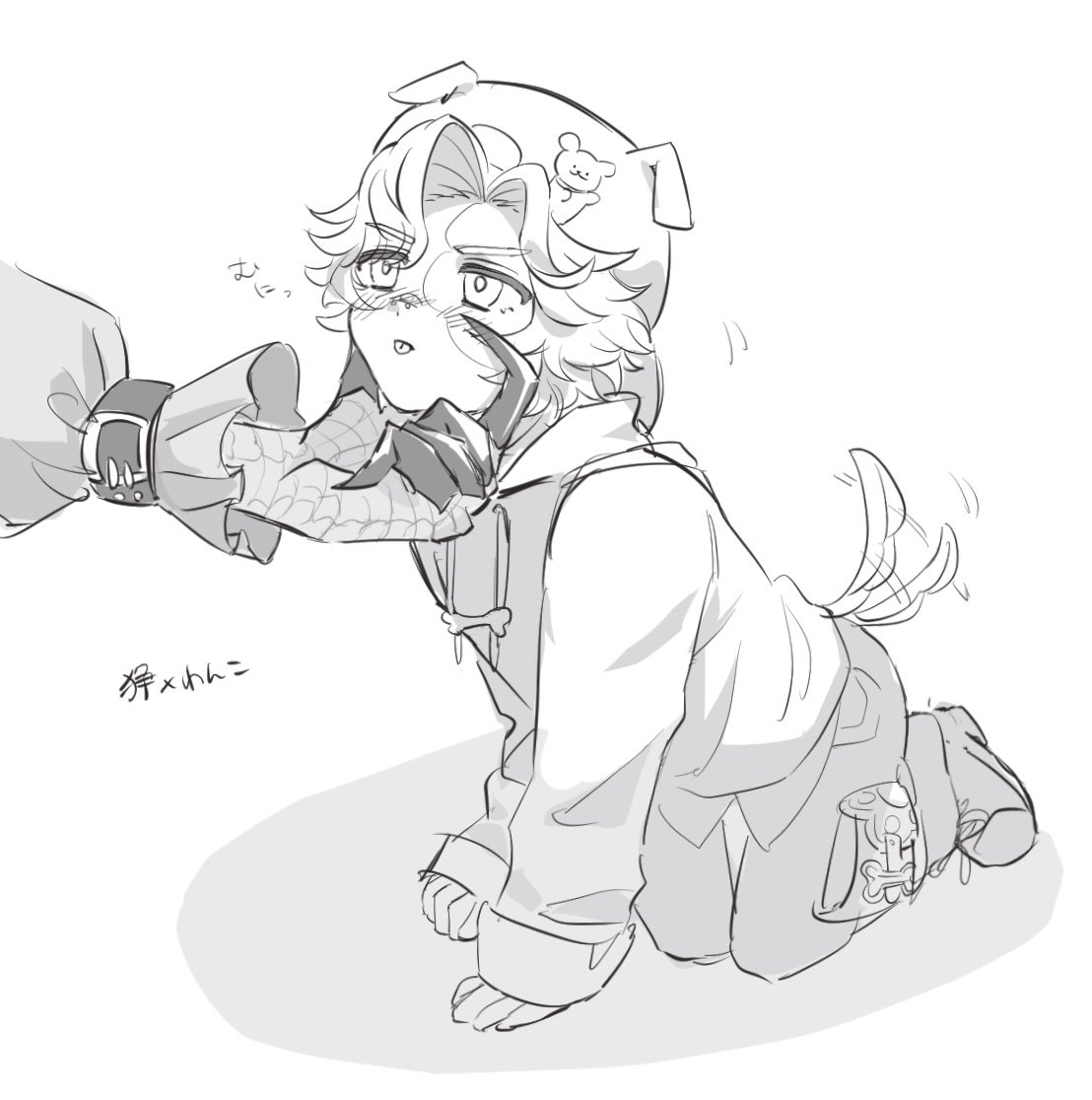 tarakomenntai5's tweet photo. ルキノト  顎つかみ 猙×わんこ🐺🐶 https://t.co/FA2KlmuE0t