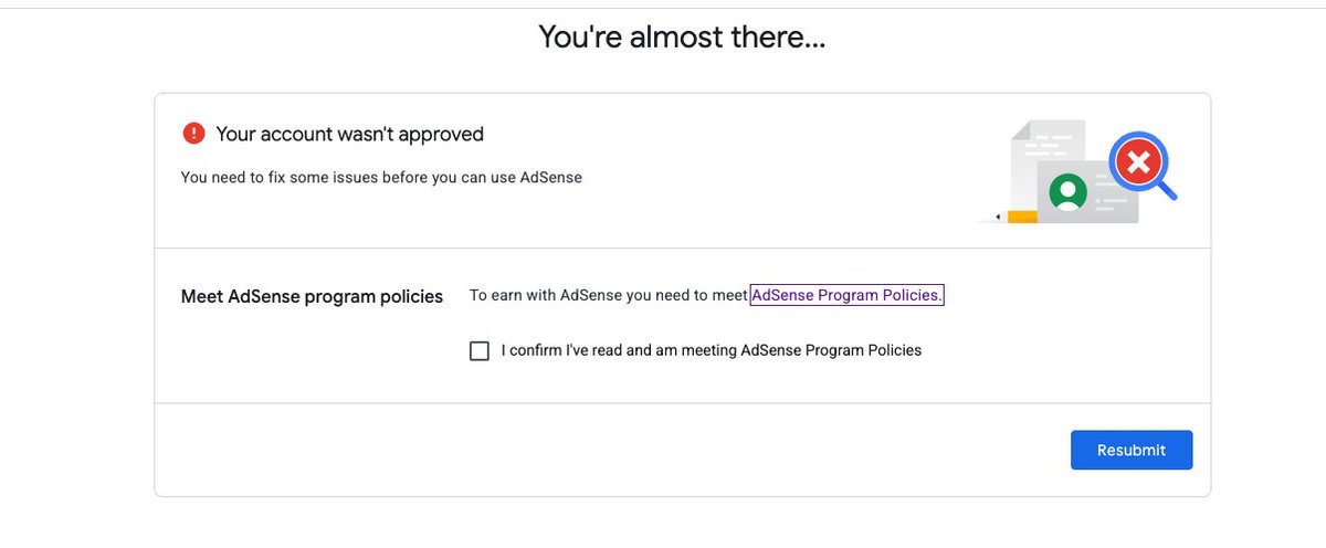 wonderer_john's tweet photo. Google AdSense has disapproved my request twice already...  

Can you please give me a clear reason why it was not approved..  read the guideline and made modifications to it. @google @googledevs

#adsense #buildinpublic #indiedev https://t.co/exmzlovhen