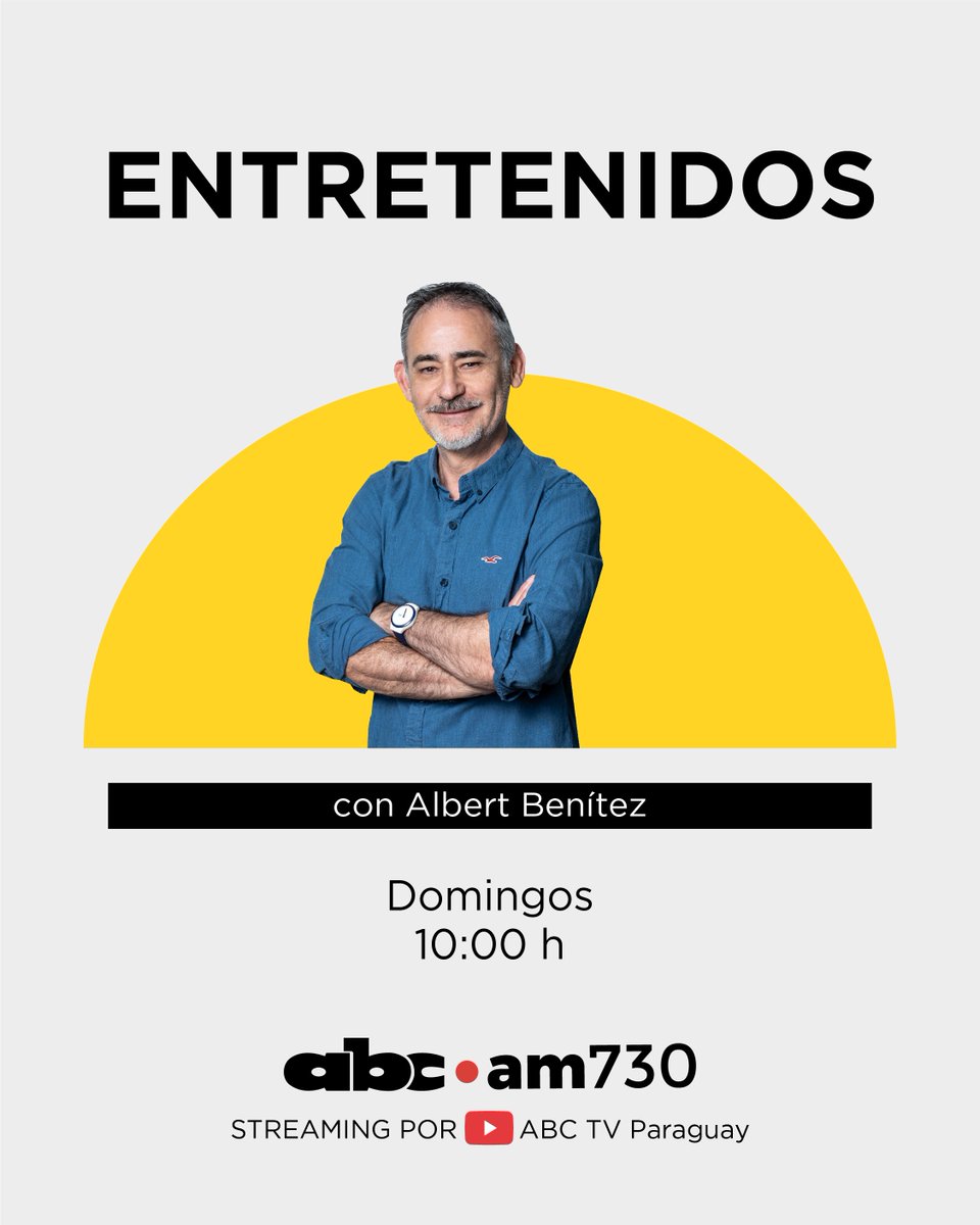 ABCCardinal's tweet photo. ¡AL AIRE #Entretenidos!
Tus domingos son más divertidos, de la mano de Albert Benítez y Yeye Brugada.
📲Whatsapp: https://t.co/FNj3qje5en
EN VIVO por https://t.co/wkEEZc1tYr https://t.co/8xuhCvdkAI