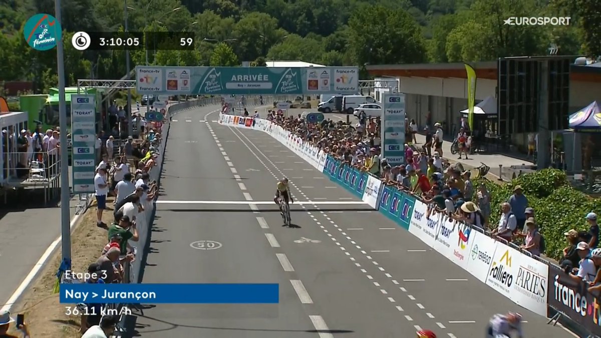 LeGruppetto's tweet photo. Paula Blasi (UAE ADQ) remporte le CIC-Tour Féminin des Pyrénées ! 5e succès de la saison pour l'Espagnole (23 ans).

La 3e et dernière étape est revenue à Eline Jansen (VolkerWessels) devant Léa Curinier (FDJ United-Sez), à l'issue d'une échappée. https://t.co/P7gBdKFf9G
