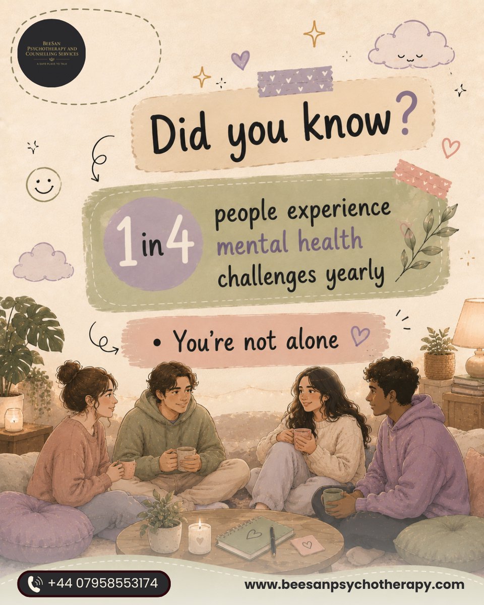 TherealPsycBee's tweet photo. You are never alone, and support is always just a conversation away. Reach out today to start your journey toward well-being.

📞 +44 07958553174

#MentalHealthUK #YouAreNotAlone #TherapySupport #WellnessJourney #EdinburghTherapy https://t.co/zPP2EMRPh1