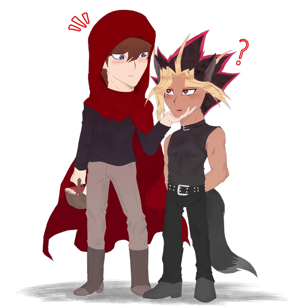 lightofelijah's tweet photo. It was just red riding hood and the wolf
(ท่าน CEO มีหมาป่าน่ารักมาด้วย)
#海アテ #海闇 #prideshipping #setokaiba #atem https://t.co/JWFO3HZaCI