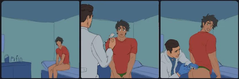 Somdude4241's tweet photo. Another Frameflow for patreon (I cant really call it animation) 
Heres Pedro getting a Brazilian buttlift. whats gonna happen next?

Wanna see more? will post the next 3 frames if this post gets 100 Reposts. https://t.co/G3dyNGLDZJ
