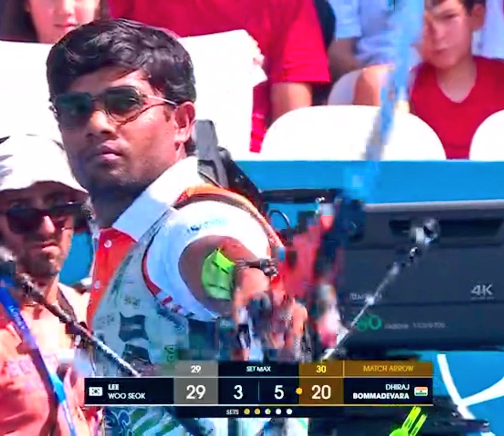VishankRazdan's tweet photo. DHIRAJ BOMMADEVARA GETS ANOTHER GOLD AFTER MIXED TEAM GOLD..

Beats Lee Woo Seok by 6-4 in the men's individual recurve finals to claim the title at the #AntalyaWC.. What a day for Dhiraj.. What a day for India.. 💪👏🇮🇳 https://t.co/AdyCLtD6wP