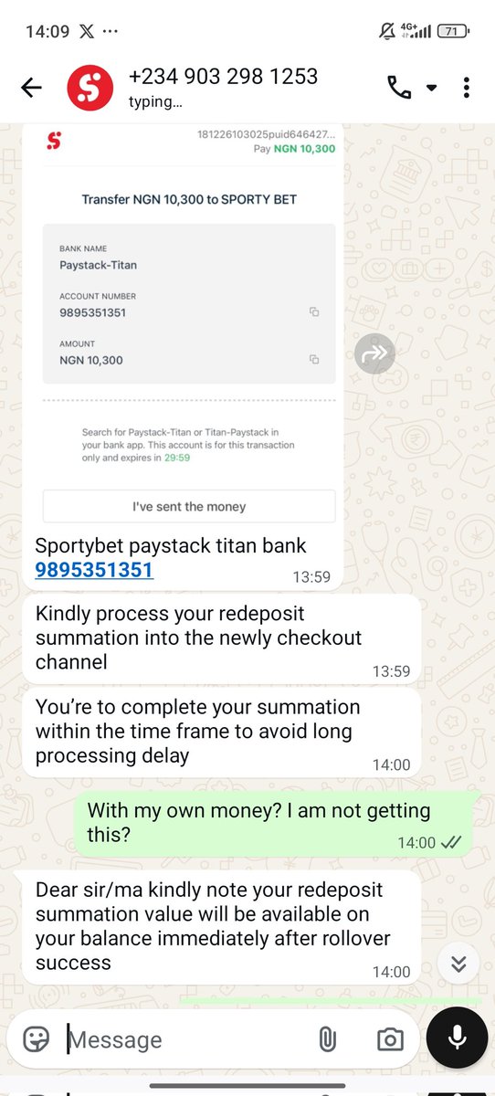 Ayodeletamilore's tweet photo. Restore my account sportybet, I do not have any N10,300 to pay. You can't complete me to do so. What I complained for was for an unsettled bet that u marked as loss. Now you telling all these. Please restore my acc https://t.co/vheO3aCNut