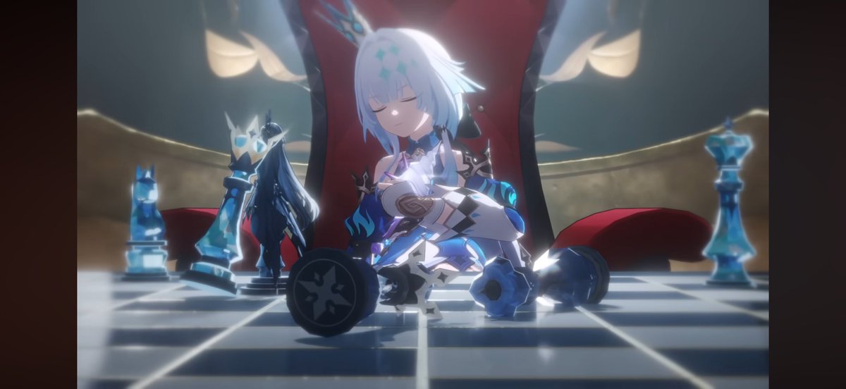 RaiderDRY's tweet photo. @AkiraKurayami1 @aventioGPT Cerydra trailer ending.

The King piece representing Cerydra is leaning head first into a piece representing Hysilens.

To say there are no signals/suggestions is false but you can interpret all of them as platonic or romantic reasonably. https://t.co/jVgF3FxGE0
