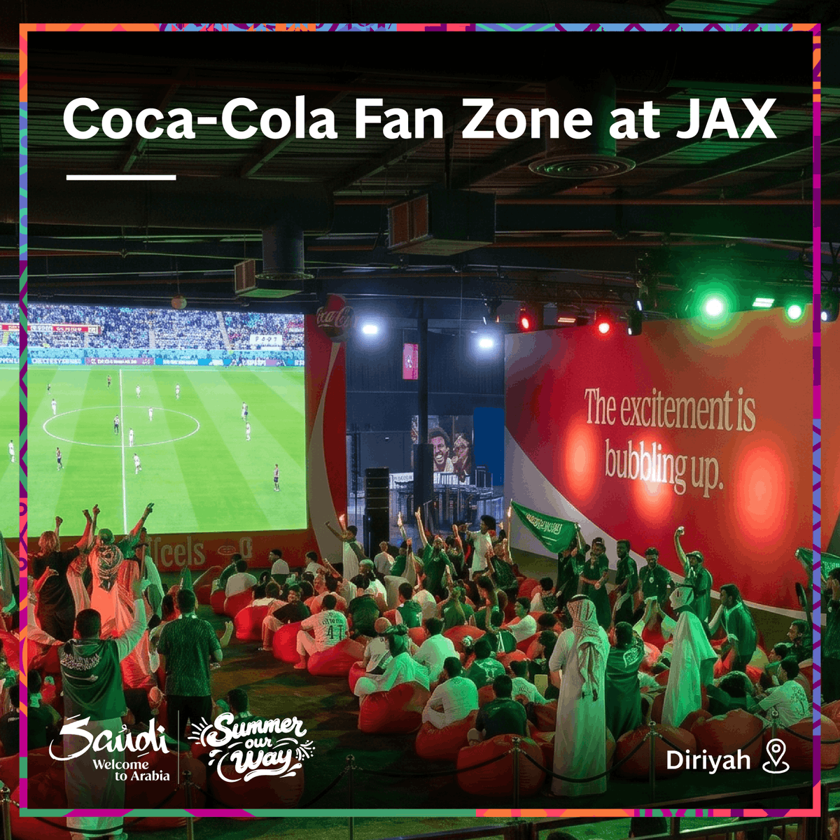 VisitSaudi's tweet photo. From match day excitement to family-friendly entertainment, Riyadh's fan zones bring fans together to celebrate the tournament beyond the pitch. ⚽ 

📍 Riyadh

Download the Fan Zones Guide here:
https://t.co/8YA9Nqc5fj 

#VisitSaudi https://t.co/lmlkYDSiUv