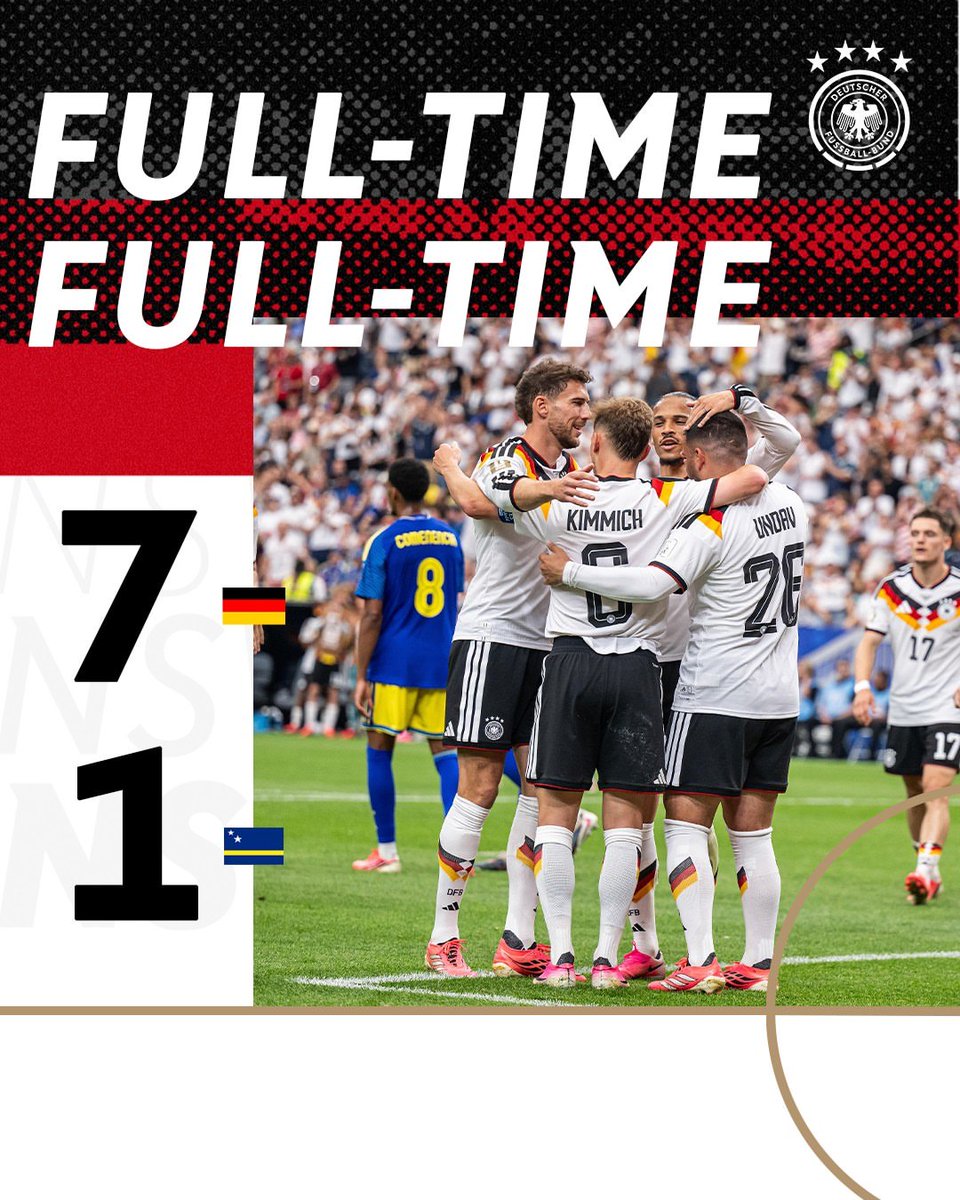 TheGrayskull's tweet photo. 🚨 𝐇𝐈𝐒𝐓𝐎𝐑𝐘 𝐑𝐄𝐏𝐄𝐀𝐓𝐒: Germany have hit a 7-1 scoreline again at the FIFA World Cup. 🇩🇪
The last time they scored seven in a World Cup match was the unforgettable 7-1 demolition of Brazil in the 2014 semi-final in Belo Horizonte, one of the most shocking nights in football history.
That night, Germany stunned the hosts with five goals in the first half before going on to win the tournament.
Now, years later, they have produced the same ruthless scoreline again, this time against Curaçao.
Different opponent, same German punishment