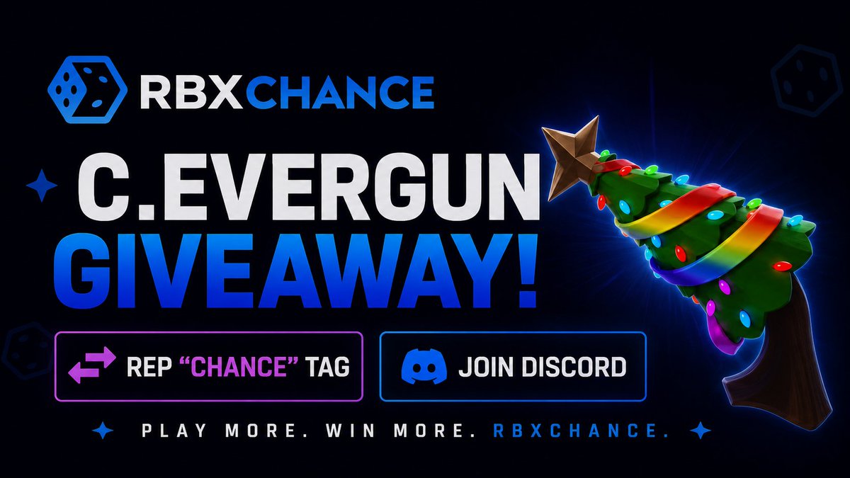 RBXChance's tweet photo. 🚨 $800 CHROMA EVERGUN GIVEAWAY 🚨

We're giving away a Chroma Evergun valued at $800+ to one lucky winner. 💎

To enter:
✅ Follow @RBXChance
🔁 Repost
💬 Reply with your Roblox username
🏷️ Rep the "CHANCE" tag in our Discord
Winner announced soon.
Join Discord 👇
https://t.co/TW7wZWEvQI
#MM2 #MurderMystery2 #Roblox #MM2Giveaway #RobloxGiveaway #SOL #ETH #BTC #Crypto #CryptoGaming #GameFi #RBXChance