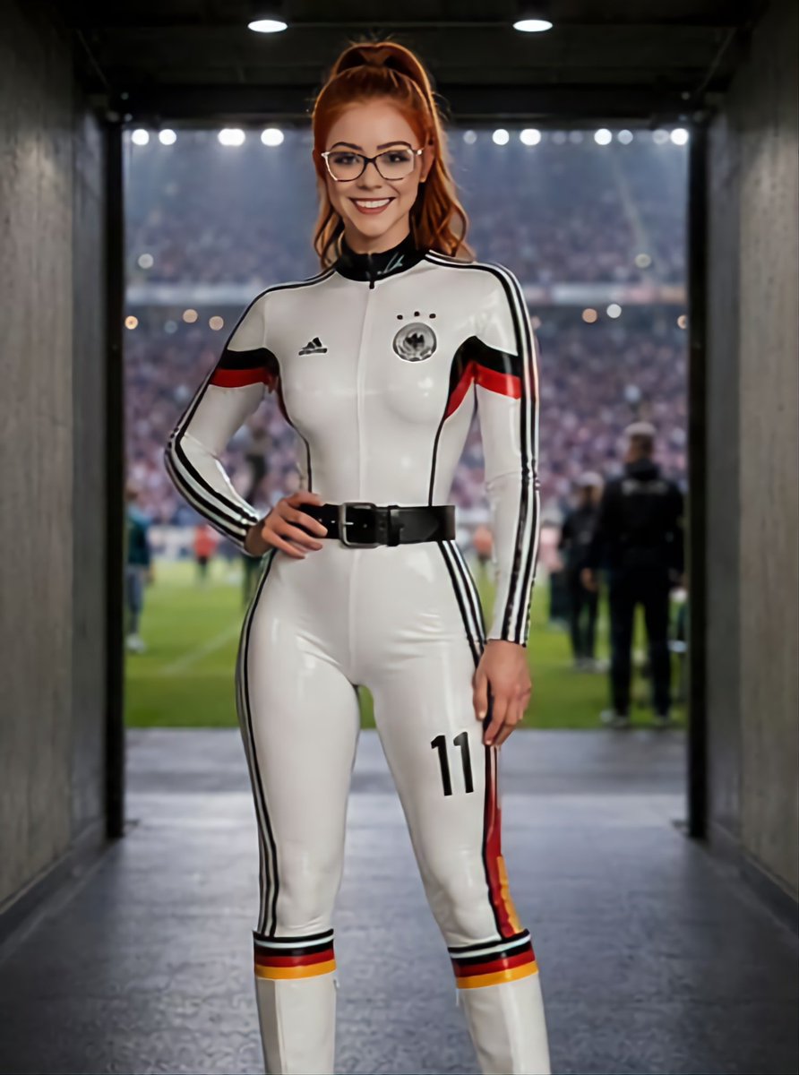 LauraNYXStudio's tweet photo. Football? ⚽
Maybe.
But let's be honest...
you were looking at the number 11 long before the match started. 😉🇩🇪
#Germany #FootballVibes #SportsStyle #RedheadStyle #MatchDay https://t.co/PK3fxrrQkJ