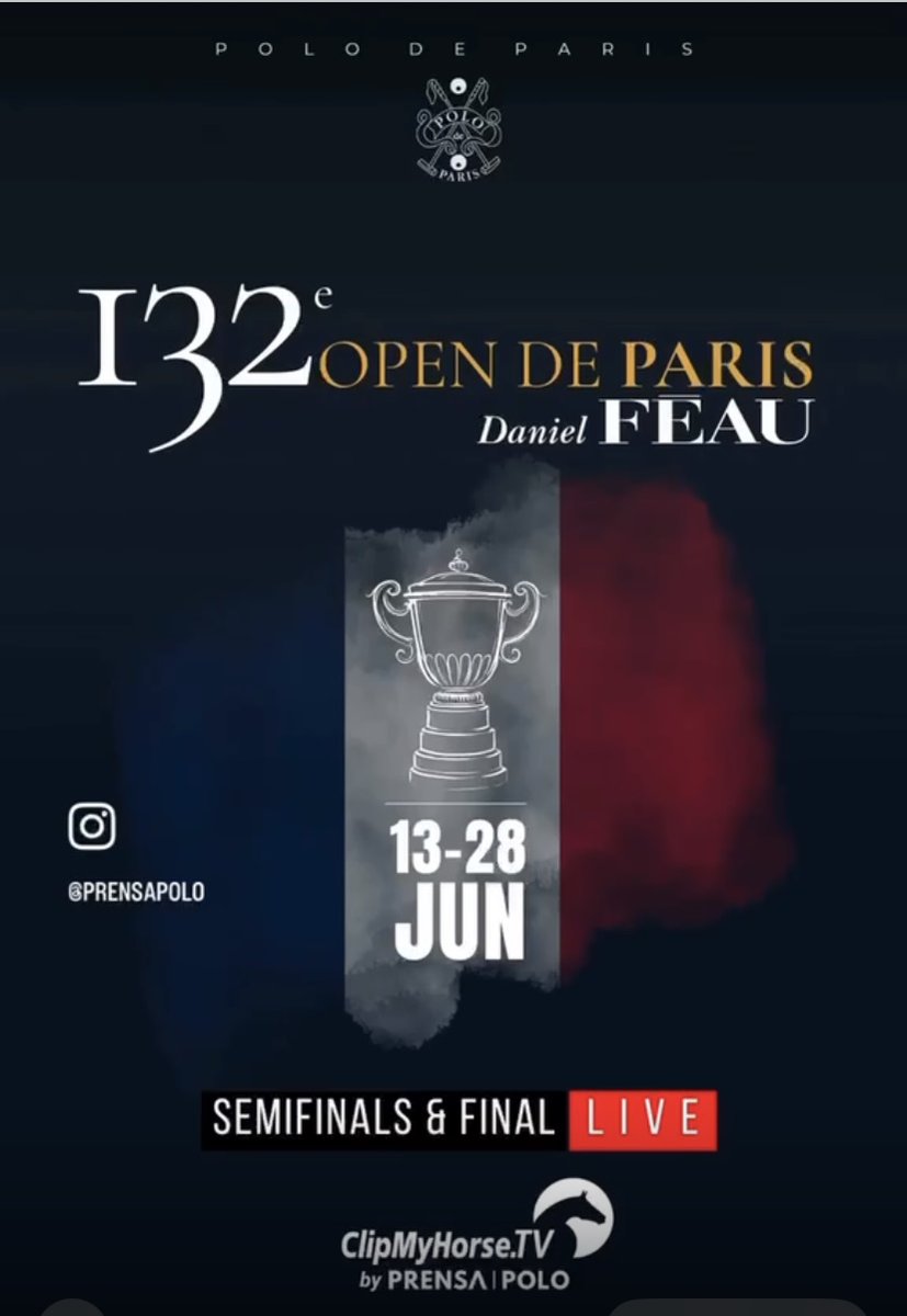 ManiaBond's tweet photo. LA “FIESTA” A COMMENCÉ!!!!

Du 13 au 28 juin 2026, le Polo de Paris rouvre ses portes pour une nouvelle saison de polo dans la capitale française. 

Le public pourra suivre chaque match grâce à la retransmission en direct. Chaîne YouTube Polo Press. https://t.co/XyCuKbQvRz