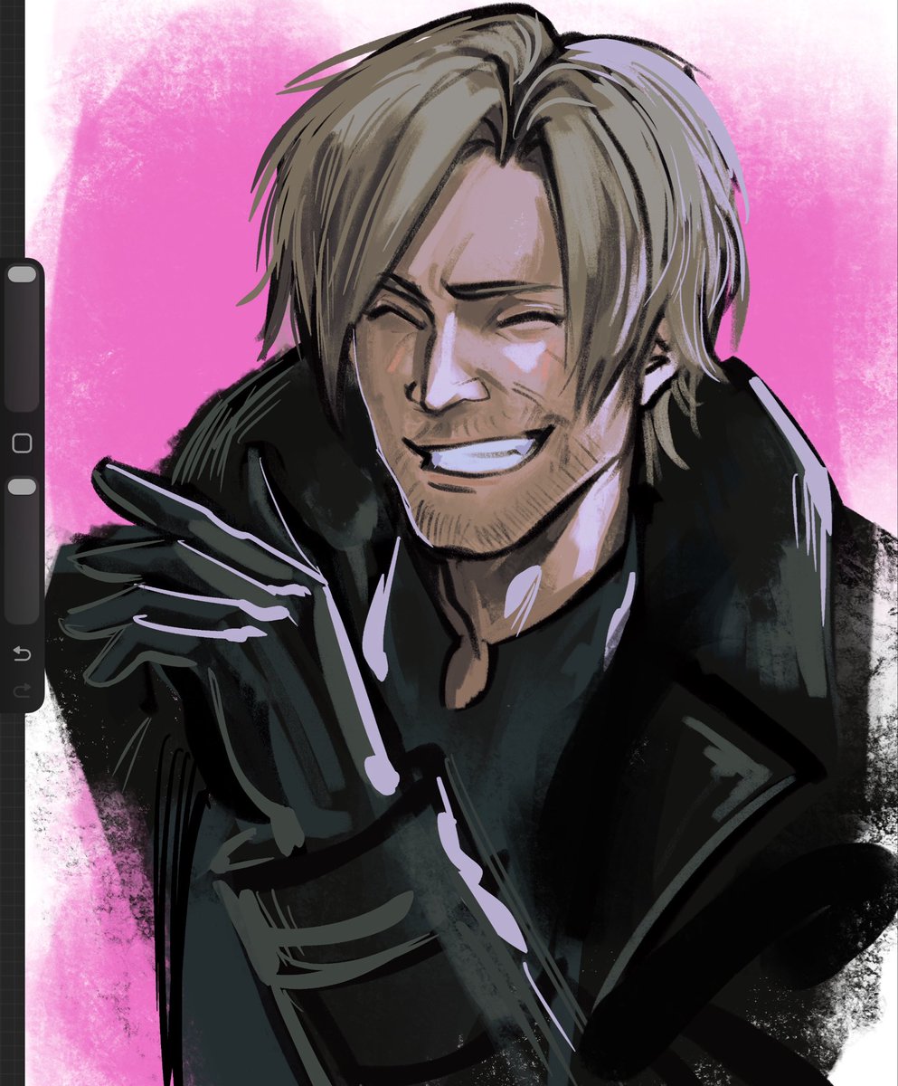 Rayosechi's tweet photo. Old man fake ahh laughing
 #Re9 #reaidentevilrequiem #leon https://t.co/EKyaVmCXzF
