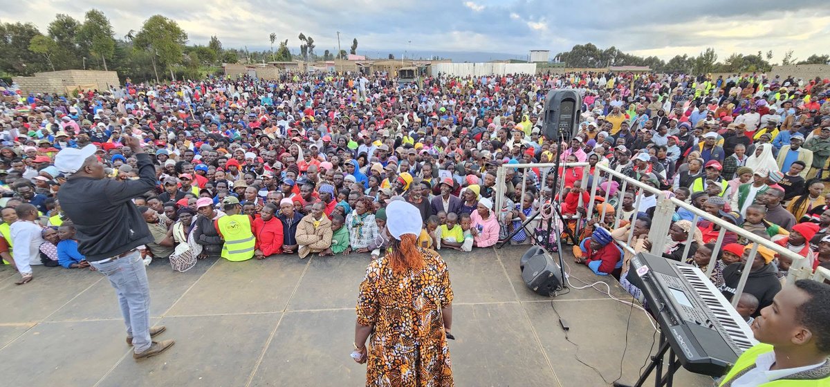 UMPKenya's tweet photo. NGUSISHI WAS MASSIVE, NA BADO!

The Umoja na Maendeleo Party (UMP) held a successful rally in Ngusishi, Kisima Ward, Buuri Constituency, where the people turned up in large numbers and once again demonstrated the spirit of unity, compassion, and people-centred leadership.

The rally made a direct and meaningful impact in the community. Nkatha Murega, a vulnerable resident identified by the people of Ngusishi, received a dairy cow to help strengthen her household economically and restore dignity through sustainable support.

In addition, students received financial assistance to help them continue with their education, the elderly were gifted blankets for warmth during this cold season, farmers received gumboots to support their work, and foodstuffs were shared with the wider community so that no one would be left behind.

Today's rally was attended by several aspirants for Senatorial, Member of Parliament, Woman Representative, and MCA seats, further underscoring UMP’s strength and expanding grassroots support ahead of 2027.

The people of Ngusishi once again affirmed their faith in a movement that stands with the people, uplifts the vulnerable, and promotes practical leadership that touches lives.

Umoja na Maendeleo Party (UMP)
Utajiri kwa Wote