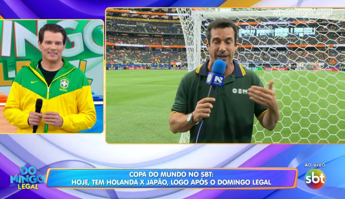 phdaredes's tweet photo. A equipe do Domingo Legal não cansa de surpreender. Gostei muito da temática com os times da Copa no Passa ou Repassa. Os boletins ao vivo promovem ainda mais essa imersão. Sabem fazer, e fazem bem! É essência do programa raiz de domingo que fala!! 👏🏻👏🏻
#DomingoLegal
#CopaNoSBT https://t.co/JOdO5aqdTs