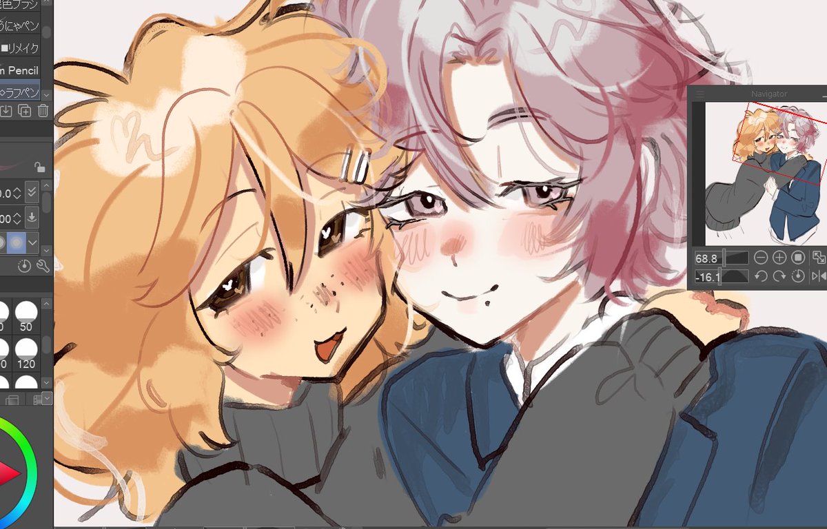 denpatenta's tweet photo. playing around with brushes. julian belongs to @tifaesu https://t.co/WYelA0g7Tl