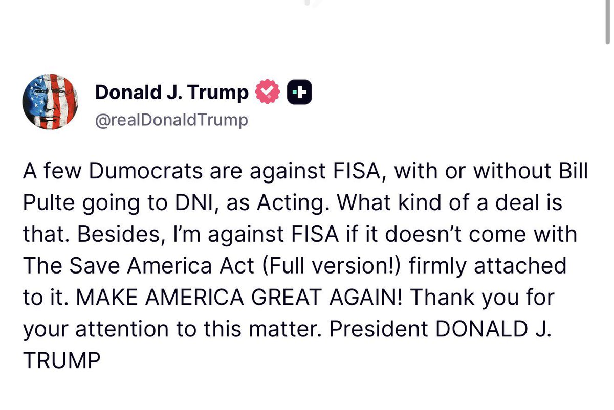 GuntherEagleman's tweet photo. Pass the SAVE America Act! https://t.co/2wNY6qDqxU