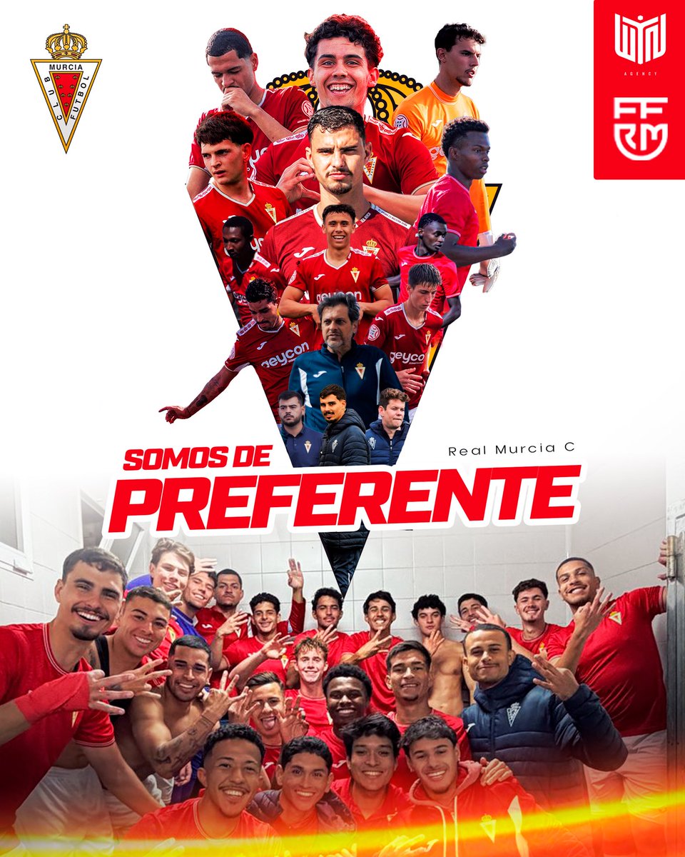 canteragrana's tweet photo. REAL MURCIA C | 🔥 ¡𝐒𝐎𝐌𝐎𝐒 𝐃𝐄 𝐏𝐑𝐄𝐅𝐄𝐑𝐄𝐍𝐓𝐄! 

🆙 El Real Murcia C asciende a Preferente Autonómica en los playoffs tras una gran temporada 2025/26 
#CanteraGrana https://t.co/mtOutM6cOV