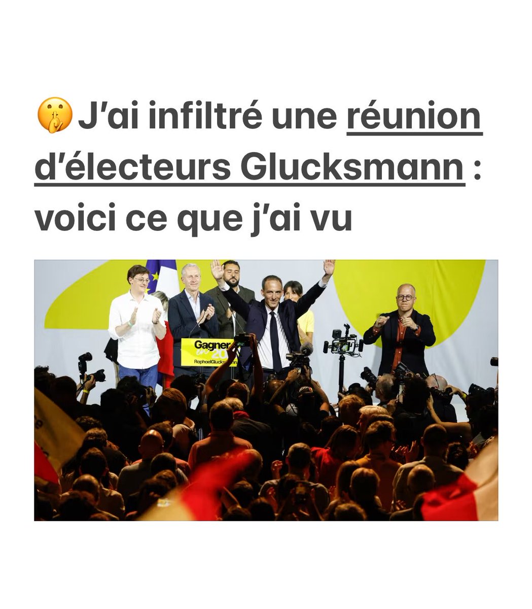 EmmanuelleBris4's tweet photo. 🤫J’ai infiltré une réunion d’électeurs Glucksmann : voici ce que j’ai vu
￼
Le public de Glucksmann, c’est cette France qui se dit “proche du peuple” parce qu’elle a déjà pris un TER une fois entre deux week-ends à Lisbonne. C’est la France des centres-villes rénovés, des vélos à 2 000 euros et des débats passionnés sur la justice sociale autour d’un brunch à 28 euros.

On y parle beaucoup des ouvriers, mais surtout quand aucun ouvrier n’est dans la pièce pour contredire l’analyse. On célèbre la diversité sous toutes ses formes, à condition qu’elle vote pareil, lise les mêmes médias et partage les mêmes indignations du moment.

C’est une gauche qui connaît parfaitement les pronoms de chacun mais beaucoup moins le prix d’un plein d’essence ou les horaires d’une équipe de nuit. Le paradoxe est fascinant : plus on s’éloigne sociologiquement du peuple, plus on explique au peuple ce qu’il devrait penser pour son bien.

Chez Glucksmann, on adore les classes populaires. D’ailleurs, on en parle tellement qu’on finit presque par oublier d’en fréquenter.