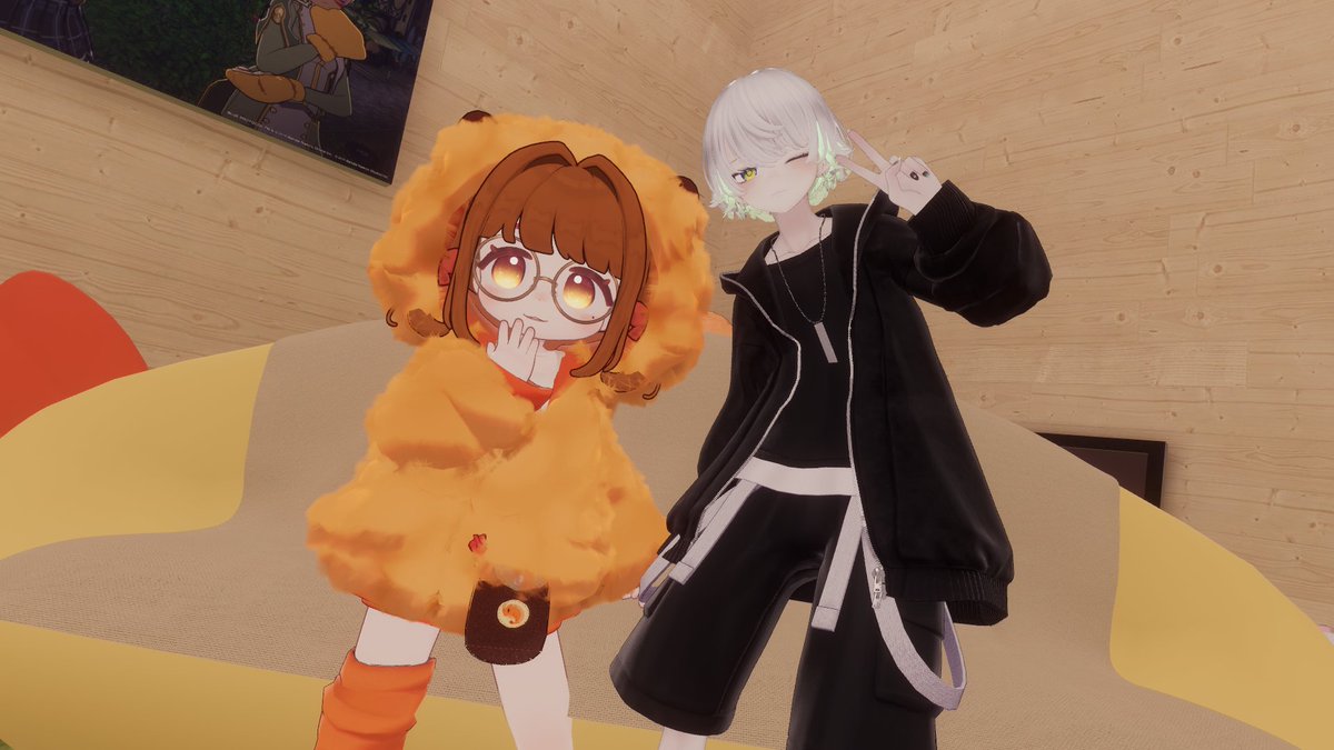 MSniRp0RoO2LgFy's tweet photo. みんなおはよ～！
この土日はこの二人の誕生日でした！✨ぺこまるさんふらいさん、それぞれの個性が出た改変で素敵ですね～
お二方とも誕生日おめでとうございます！楽しい一年になりますように✨🎉
#VRChat https://t.co/lK2tFVC4Um