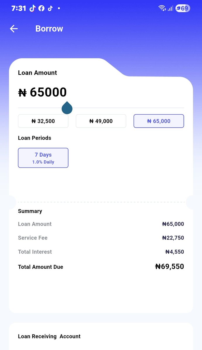 OMOTOYOS1's tweet photo. This loan shark are part of Nigeria's problem .22k service fee for 65k loan . Here's a break donw Incase you do not know. 65,000 - 22,750 -4,550 = 37,700 . So i will be getting 37, 700 and  still pay back 69,550. Omooooooooooooooookk😡😡🤬🤬🤬🤬🤬🤬🤬 @Dumapay https://t.co/f0ZpCxZbNA