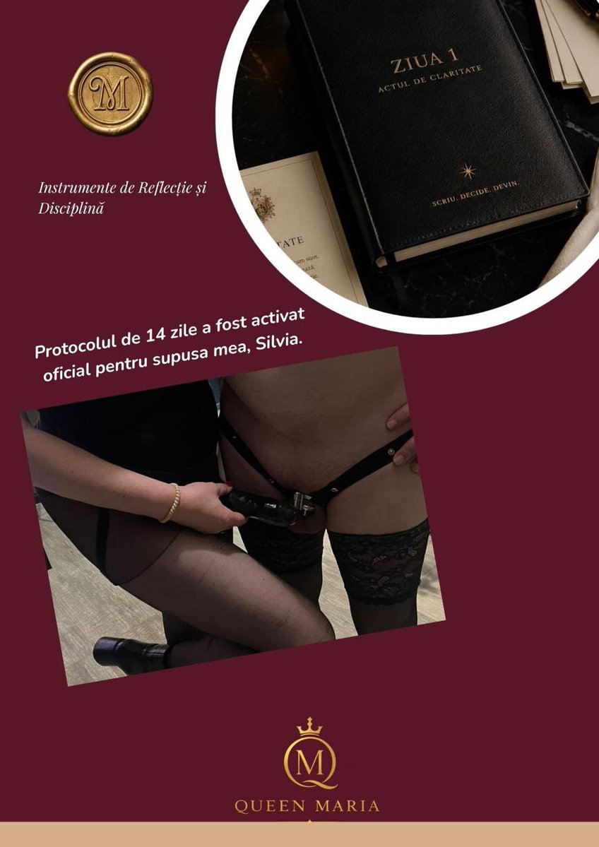 QueenMaria1103's tweet photo. DECRET REGAL: Protocolul de 14 Zile este ACTIVAT oficial. 👑🔒. ⁠#FemDom⁠ ⁠#FemaleDomination⁠ ⁠#Queen⁠ ⁠#CaregiverDominant⁠ ⁠#LovingDomme⁠ ⁠#SoftDomme⁠ ⁠#Goddess⁠ ⁠#FinancialSub⁠ https://t.co/x1IHT4XvMp