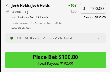 DomPickz's tweet photo. DK 25% UFC MOV

EV: 6.27%
QK: 1.69u
FV: -123 https://t.co/asrLAsx240