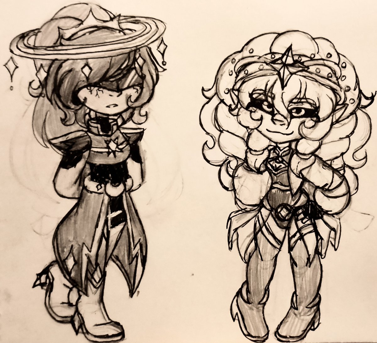BeanChocoholic's tweet photo. SOOOO i thought i'd post my au stuff on here, For Star swapped Au!!! Where Neptune is the moon fallen! 🥰 
#Teass #eclipseandsaturnshow #TeassNeptune https://t.co/b3K2aX4idX