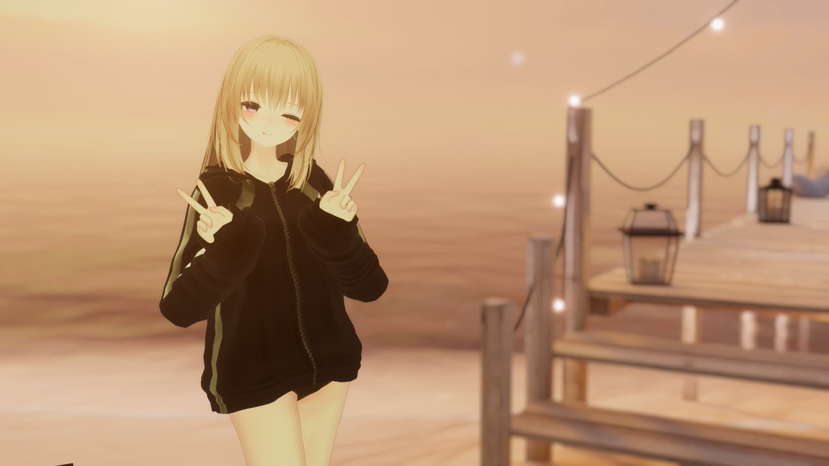 vrc_erueru's tweet photo. おはようございます！
久々のお写真📷

夏なので水着改変！
ラッシュガードがあるので恥ずかしくないかも…？(笑)

#Nagi3D
#BREAK_3D https://t.co/vRkwcUE2eq