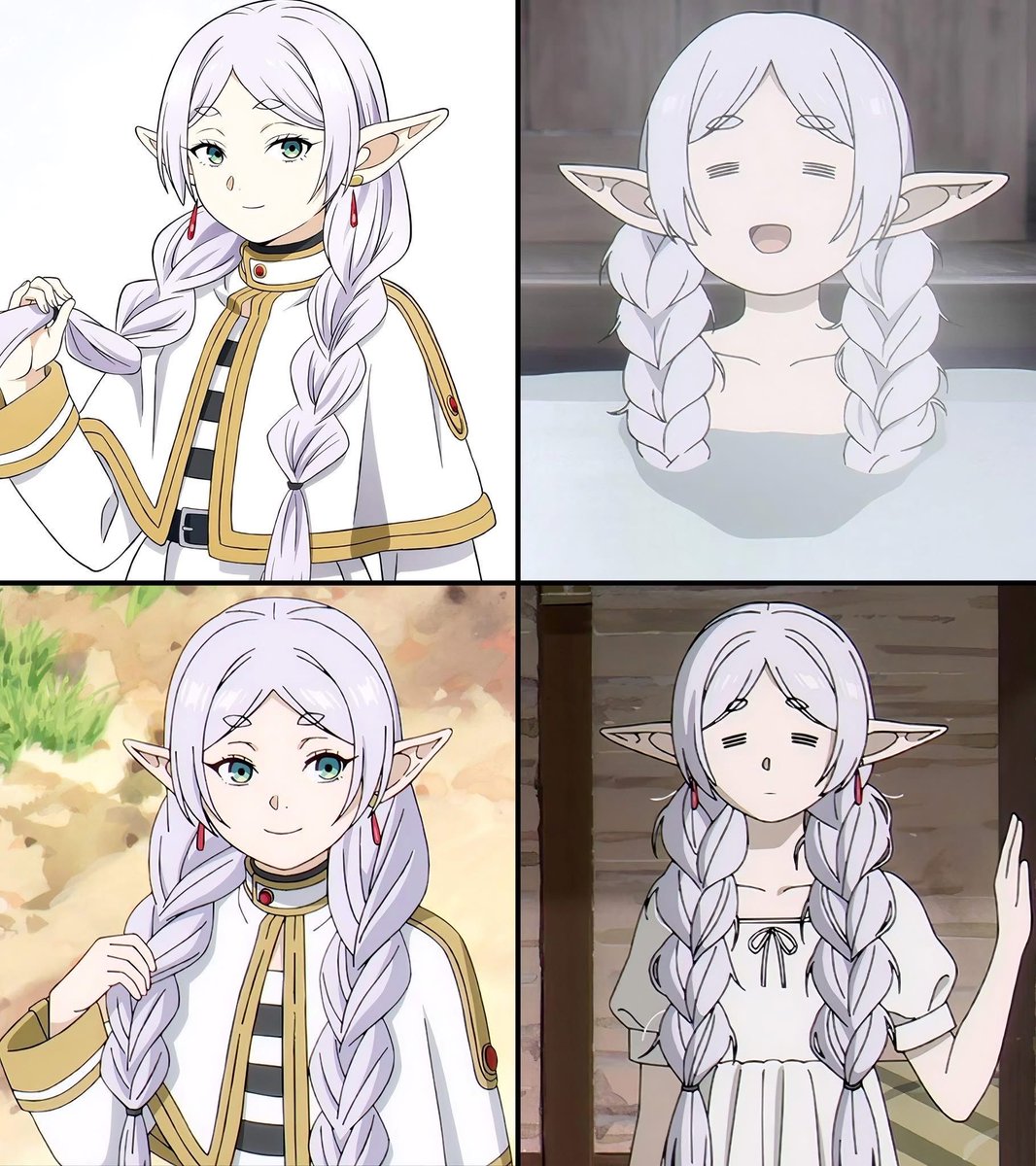animeshitpost49's tweet photo. Frieren with braids https://t.co/HG2X62EzKY