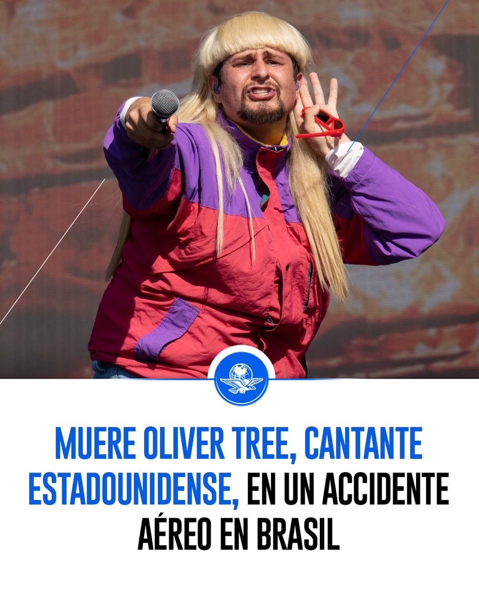 El_Universal_Mx's tweet photo. 🚨 #ALMOMENTO | Autoridades de Río de Janeiro confirmaron la muerte de Oliver Tree a sus 32 años. El cantante estuvo presente en un accidente, en el que dos helicópteros colisionaron mientras volaban en la costa oeste de Brasil

Entre las víctimas del siniestro también se encuentran el youtuber Gaspi y el director Lucas Vignale

https://t.co/11MsfjcBnH