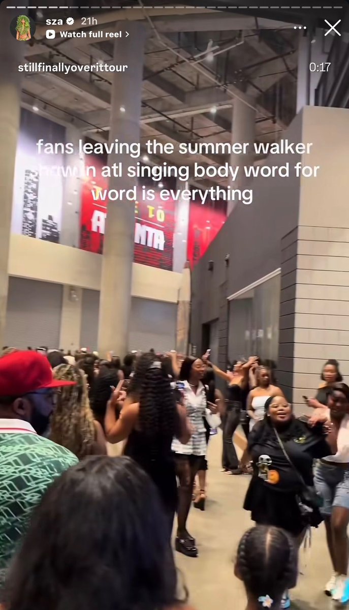 PopCrave's tweet photo. SZA reshares viral fan moments of Summer Walker's 'Still Finally Over It' tour on her Instagram stories. https://t.co/65Y0JcVBo0