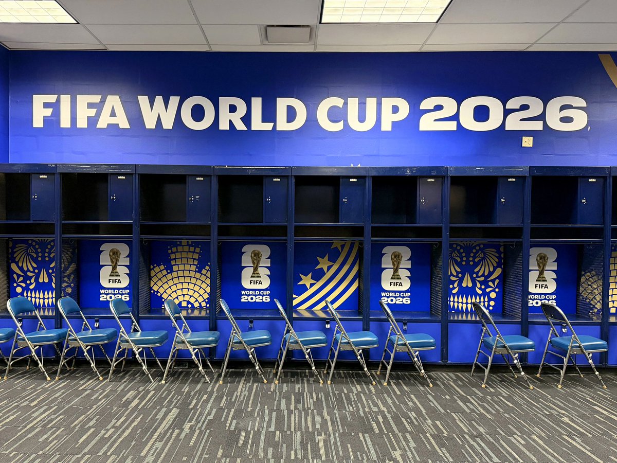 VanessaOnTV's tweet photo. A behind-the-scenes look inside the Curaçao and Germany locker rooms at Houston Stadium. Pretty incredible to see where the final preparations happen before players step onto one of the biggest stages in sports. ⚽️
@CW39Houston https://t.co/XLMAOdNAN8