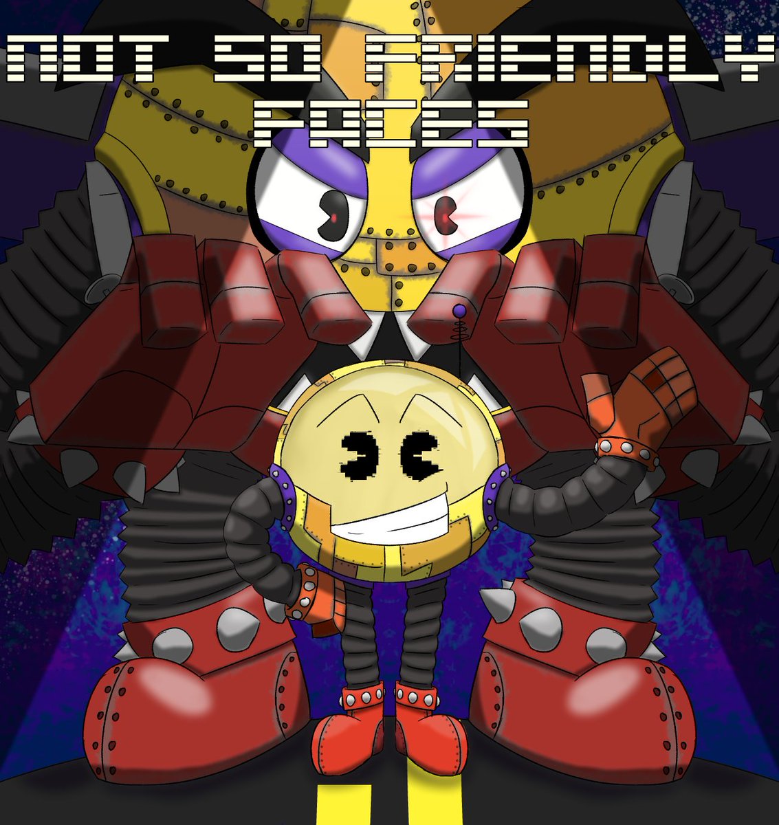 MichaelMcAfton's tweet photo. FINISHED IT. The non-autonomous Toc-Man and his autonomous baby brother, Paccy. Orson's imposter syndrome reached its apex when he decided to craft Paccy to try and take over Pacster's life. #PacMan #PacManWorld #TocMan #PacManGhostlyAdventures #PMGA #PMW https://t.co/sdrnN2UOrA