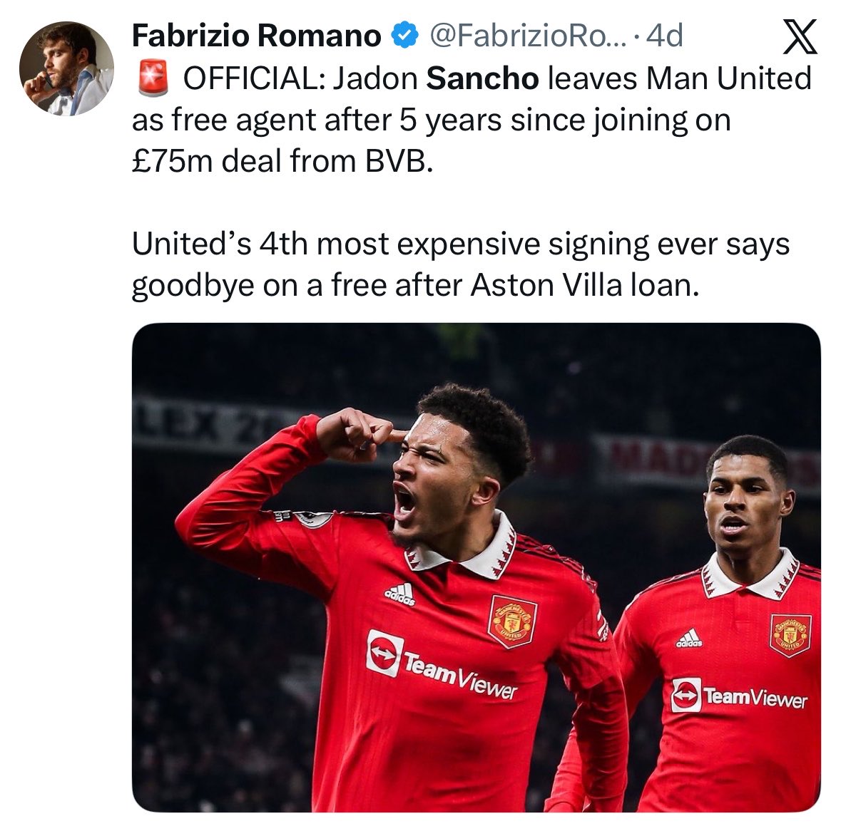 UtdBart's tweet photo. Madrid sign a player: no fee mentioned.
United release a player: fee mentioned.

What a fucking weirdo. https://t.co/eUBHC4srrj