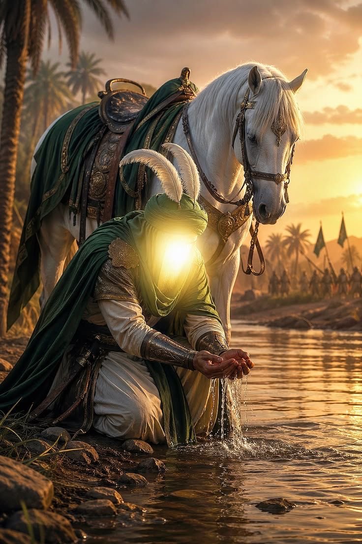 ammar7474mm's tweet photo. وصية أمير المؤمنين لابنه قمر العشيرة

ولدي أبا الفضل، إذا كان يوم عاشوراء وملكت المشرعة، لا تشرب الماء وأخوك الحسين عطشاناً…

وعندما نزل إلى الفرات، فلما أحس ببرد الماء وقد كضّه العطش، اغترف بيده غرفة ليشرب، فذكر وصية أبيه أمير المؤمنين عليه السلام، وتذكر عطش أخيه الحسين عليه السلام وعيالاته، رمى الماء من يده وقال:

لا والله لا أشرب الماء وأخي الحسين عطشان.