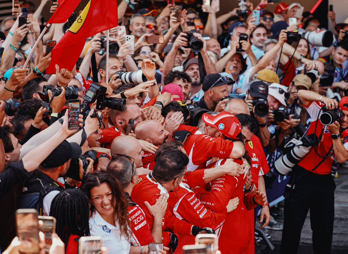 hamiltoncrew_'s tweet photo. You did it. ❤️
First win with Ferrari. 106 victories and counting. We’re so proud of you. Once again, you reminded the world who you are and why you'll always be one of the greatest.
WE DID IT. ❤️🫂 @lewishamilton 

#SpanishGP #LewisHamilton #Formula1 #forzaferrari https://t.co/mIaTjnCj9L