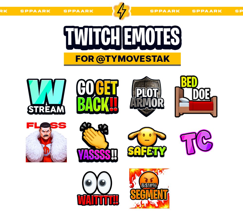 sppaarkdesigns's tweet photo. emotes that won't stop you from spamming them in the chat https://t.co/Xh1k1Ta9Rn