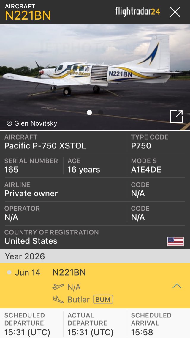 WindyCityWxMan's tweet photo. Sky divers plane crash in Missouri about 60 miles south of KC. All on board perished. 11 sky divers plus the pilot

Unknown cause of crash at this time

This is the apparent aircraft involved based on reported time of takeoff and incident location https://t.co/AGGEtLxz0z