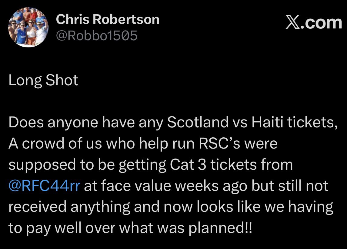 GRC__99's tweet photo. @RFC44rr Did you not let a load of bears down for Scotland tickets already? https://t.co/5ZxJgqkGqd