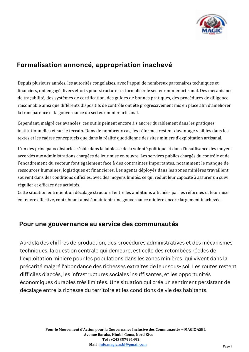 MagicAsbl's tweet photo. Voir la suite…

#USAID #gattrn #IPis #ministeremine 
#usaid #giz, #gattRN, #IPis , #ministeremine , #présidencerdc,#profkande, #gouvLualaba, #sakima , #ministeredeformationprofessionnelleetmétiers, #SAEMAPE, #codeminier , #universitédefribourg https://t.co/Rh0Yzndor4