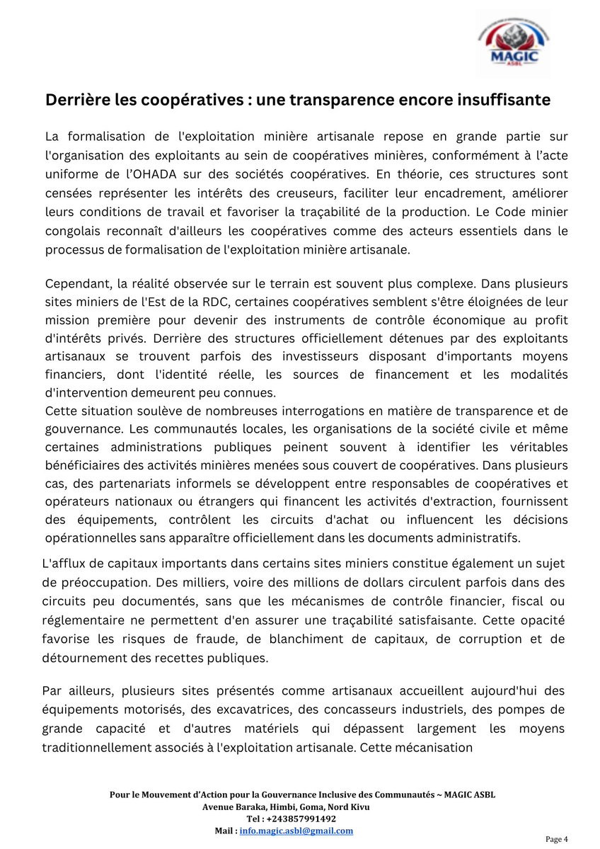 MagicAsbl's tweet photo. MAGIC Asbl propose un vigile pour l’année 2026.

#USAID #gattrn #IPis #ministeremine 
#usaid #giz, #gattRN, #IPis , #ministeremine , #présidencerdc,#profkande, #gouvLualaba, #sakima , #ministeredeformationprofessionnelleetmétiers, #SAEMAPE, #codeminier , #universitédefribourg https://t.co/uxeSfdDnbc