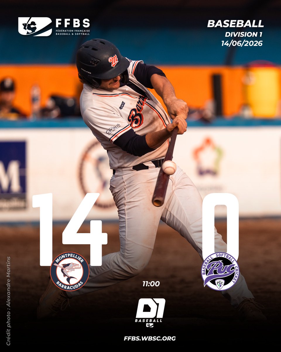 ffbs_baseball's tweet photo. 🚨 Division 1 Baseball 2026 ⚾
Voici les résultats de la 8ème journée ! 🏆

ℹ️ Informations sur https://t.co/o9vTaRv5gu

@PUCBASEBALL @TempliersSenart @MUCBarracudas

#baseball #division1 #francebaseball #ffbs https://t.co/2tAQtvRQqu