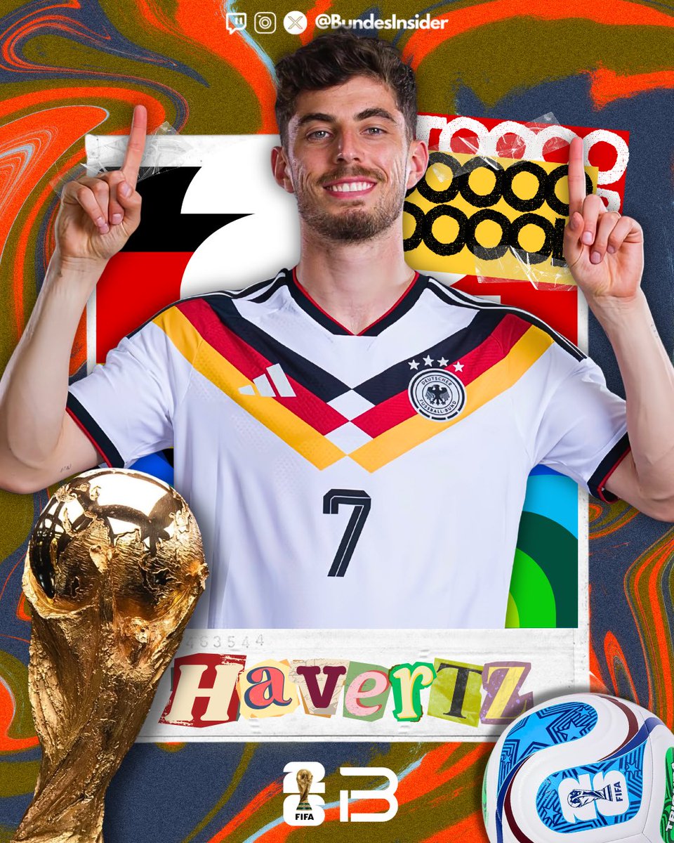 BundesInsider's tweet photo. 🇩🇪 GOOOOOOOOOOOOOOOL DA ALEMANHA!

⚽️ Kai Havertz (2)
🅰️ Deniz Undav (2)

⏰️ 88’ —— 🇩🇪 Alemanha 7-1 Curaçao 🇨🇼
