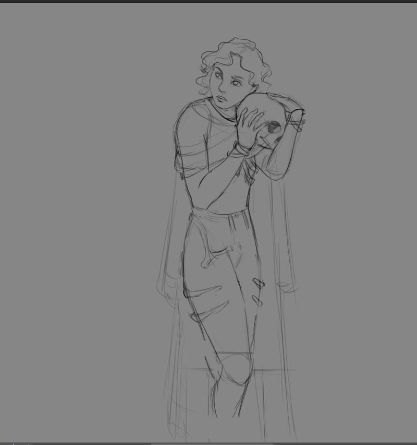 bluethatsred's tweet photo. harrowhark sketch https://t.co/iim4fRE0vq