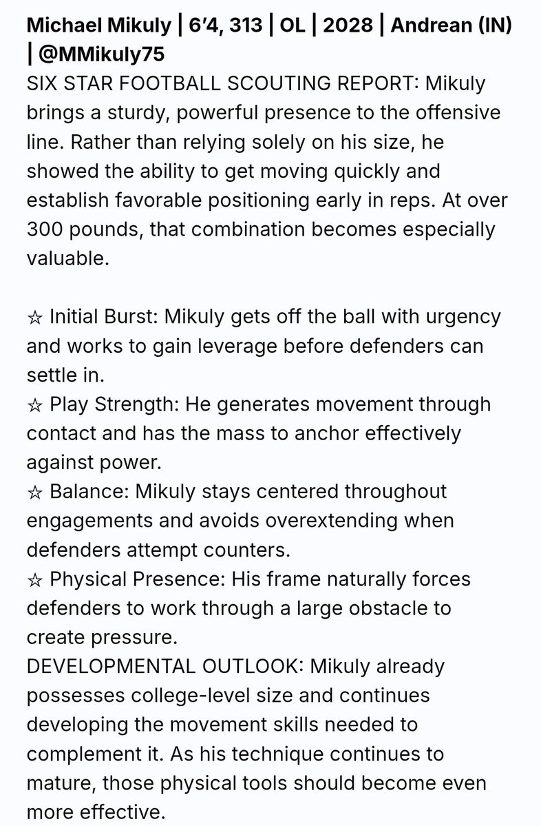 MMikuly75's tweet photo. Thank you @sixstarfootball for the write up. 
@JamesSteiskal01 
@FootballAndrean 
@petemonger 
@dacoachmohuddle 
@PrepRedzoneIN https://t.co/GpFn1Fy1ew