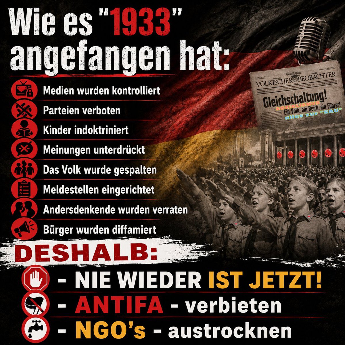 queru_lant's tweet photo. Antifa verbieten - NGOs austrocknen

Repost wenn du auch dafür bist. https://t.co/rRwSo6T3dq