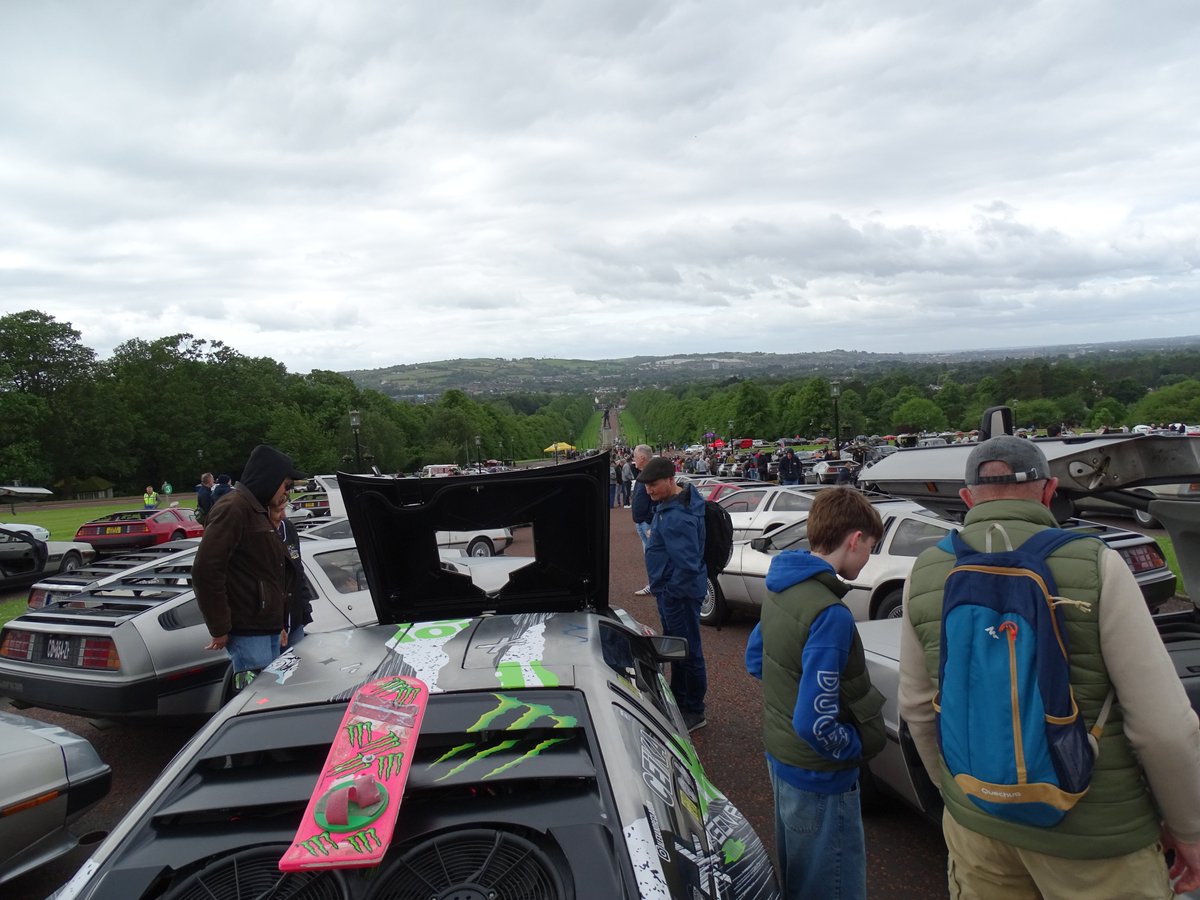StripeyMiata's tweet photo. DeLoreans of Stormont #DeLorean #EuroFest #DeLoreanRevival #ShotOnSony https://t.co/ZgxS9jvWFK